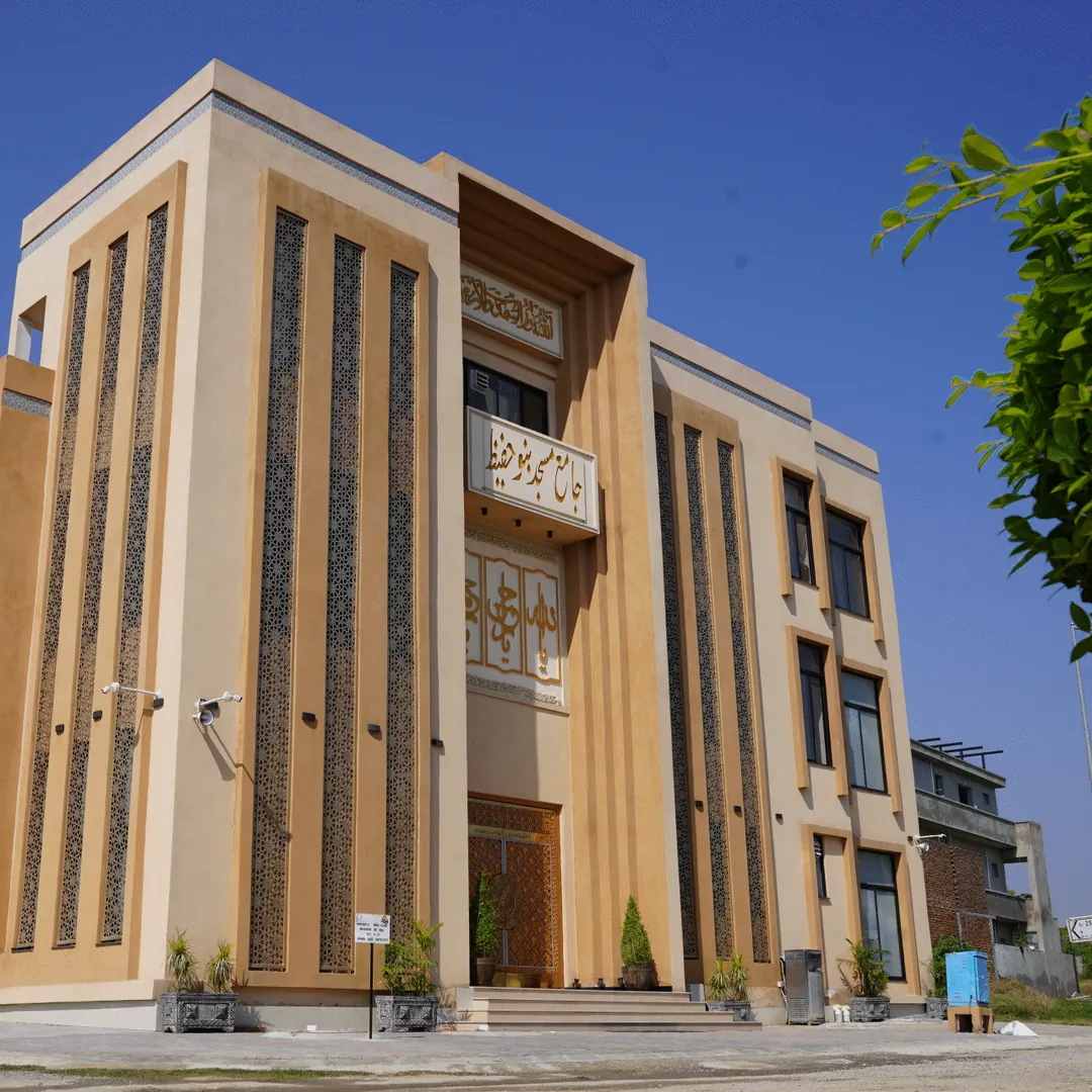 A finished building under a clear sky