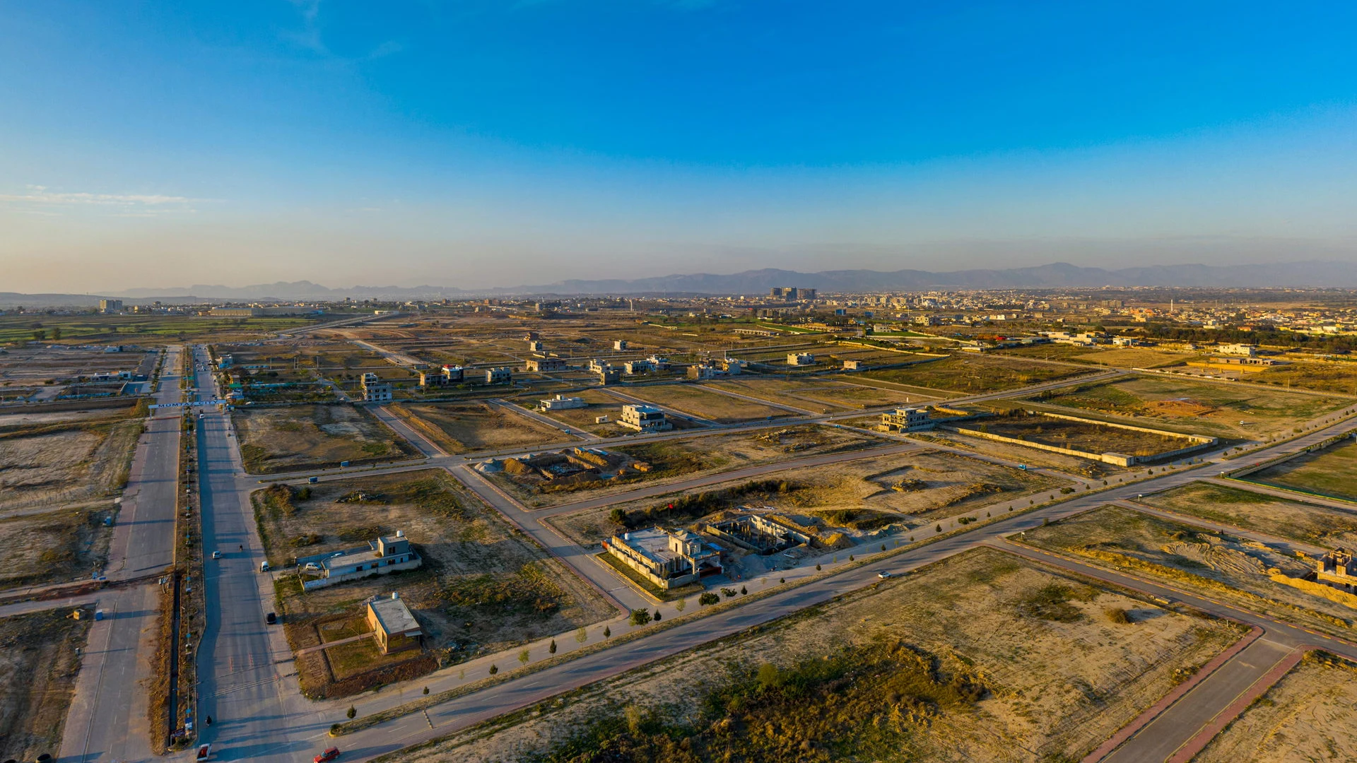 Aerial photograph of Mumtaz City in March 2021